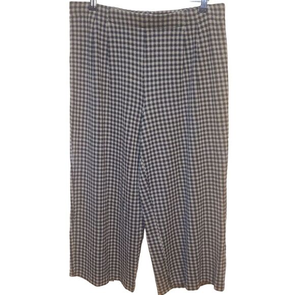 J. Jill Relaxed Ponte Full Leg Cropped Pants Size Large Brown and Black - Picture 1 of 9